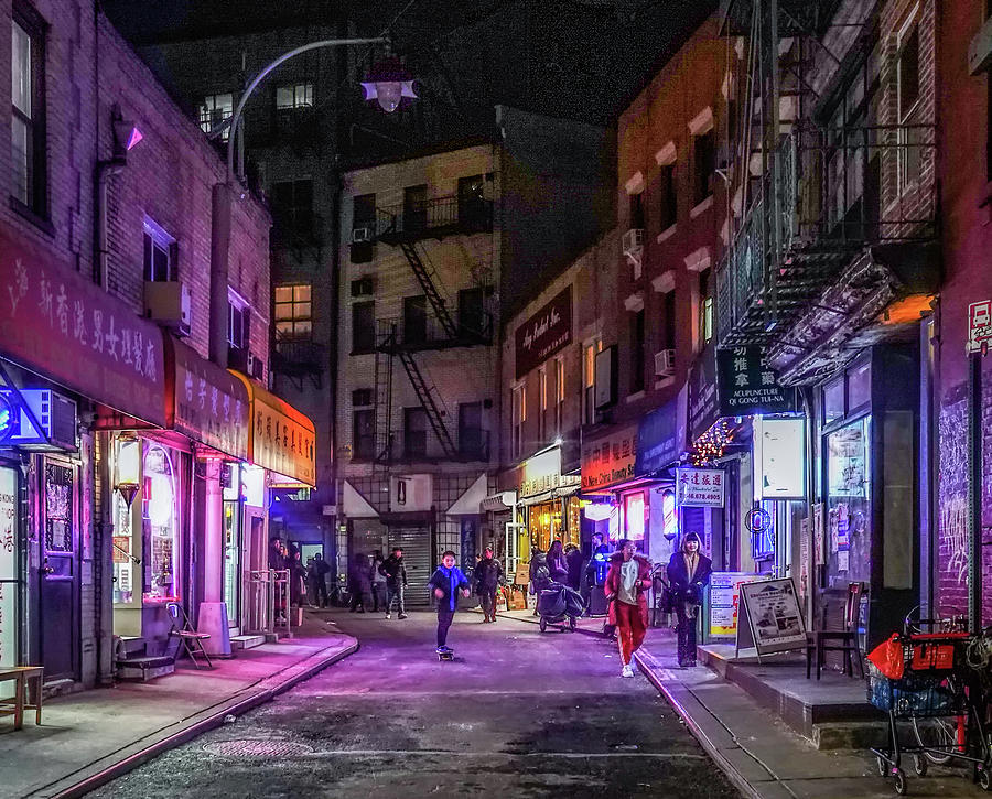 Chinatown At Night Photograph