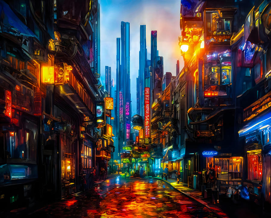 Chinatown Lights Digital Art by Steve Taylor - Fine Art America