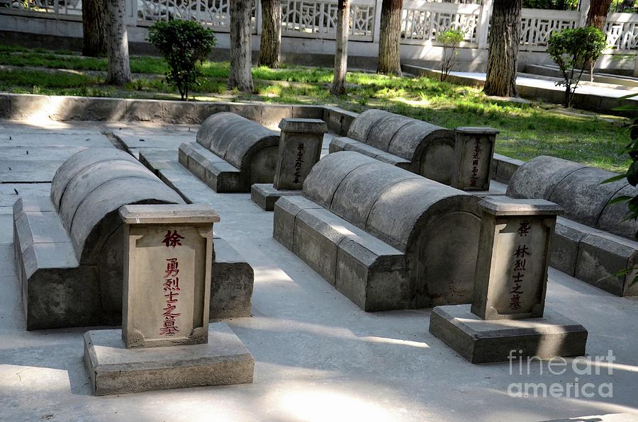 Chinese Cemetery Or China Yadgar With Graves And Tombs Of Soldiers Workers Karakoram Gilgit Pakistan Photograph