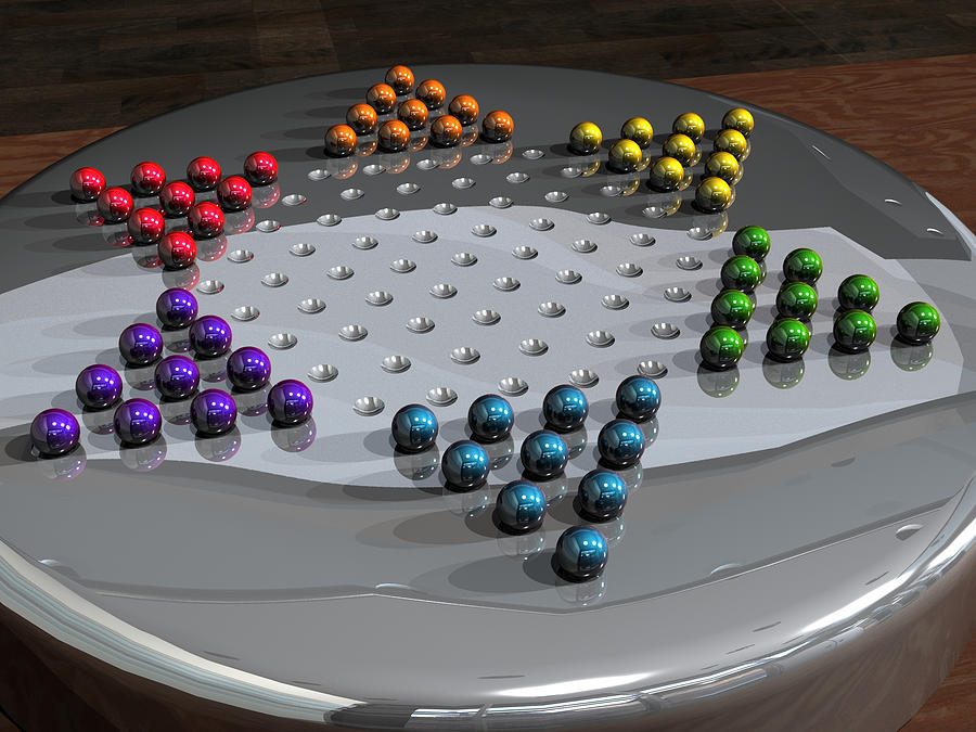 Chinese Checkers Digital Art by James Barnes