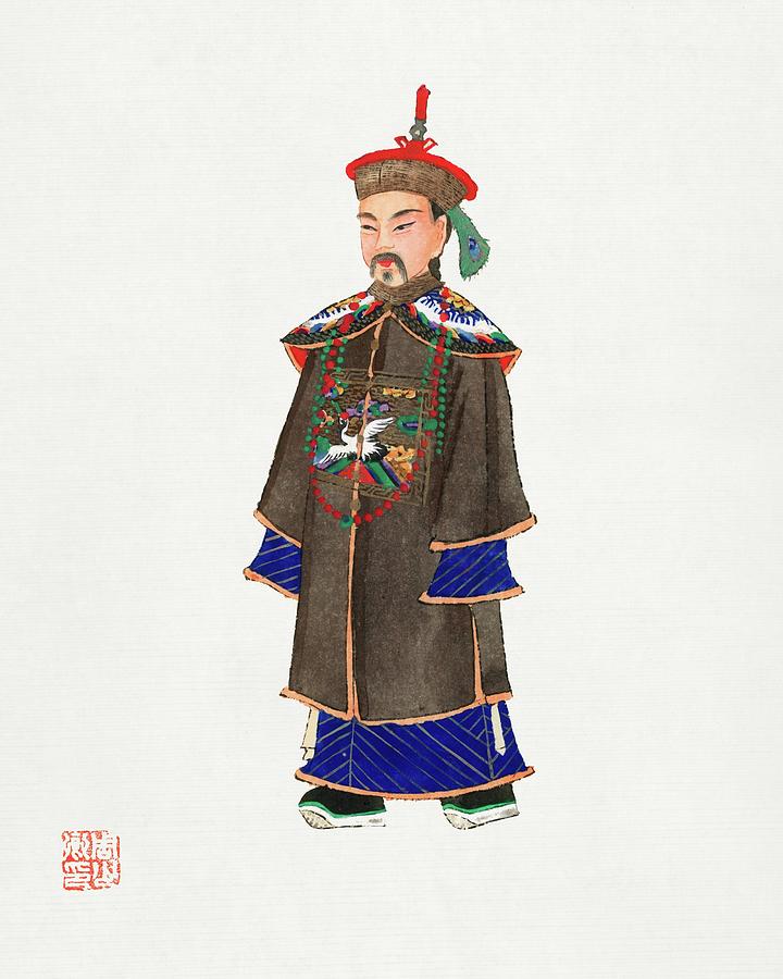 Chinese court robe, men's official clothing Painting by Art Dozen ...