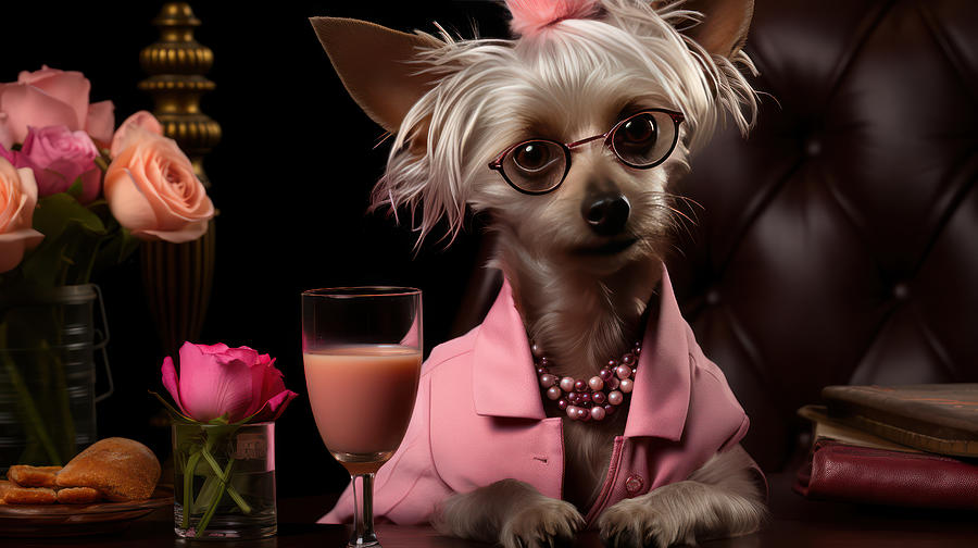 Chinese Crested Hairless Penelope Digital Art by Evie Carrier