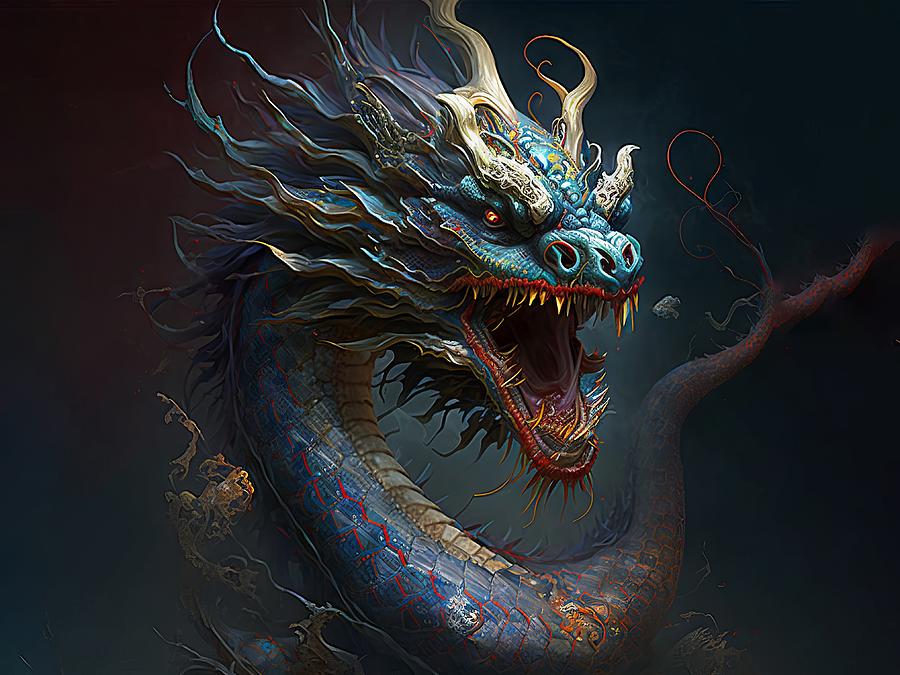 Chinese Dragon art Digital Art by Karen Foley - Fine Art America