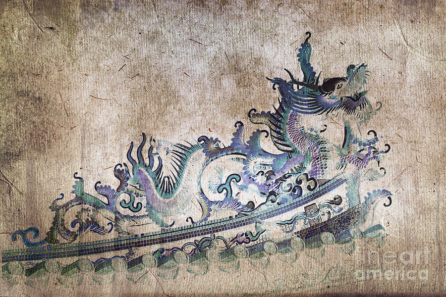 Chinese dragon Painting by Delphimages Photo Creations