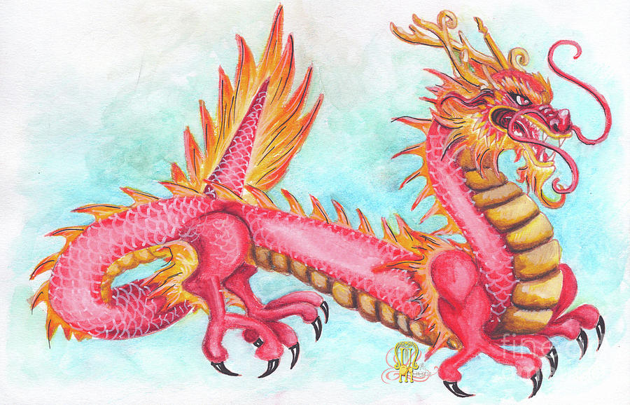 Chinese Dragon Drawing by Scarlett Royale - Fine Art America