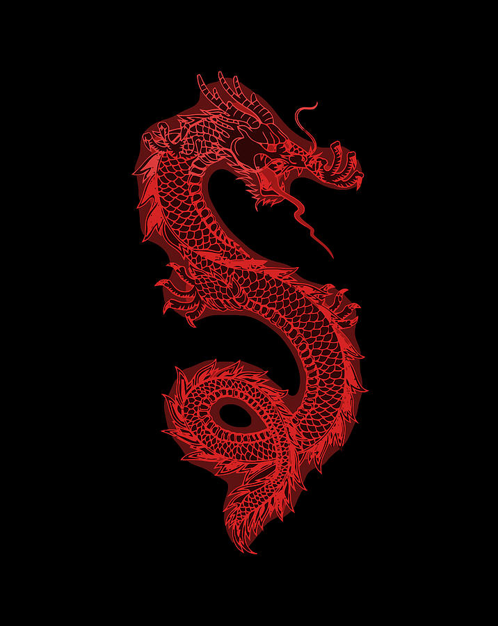 Chinese Dragon Shirt Cool Asian Dragon Art Gifts Tshirt Digital Art by ...