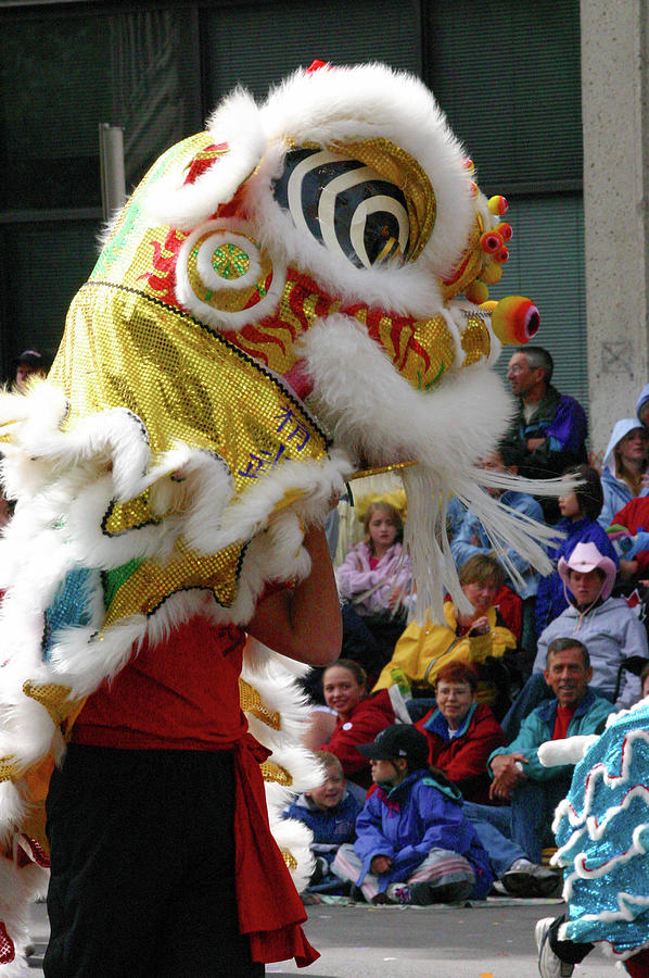 #aYearForArt Chinese festival dragon in parade Photograph by Steve Estvanik