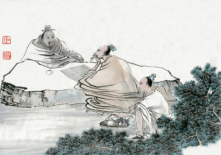 Chinese Figure - 4 Painting by River Han