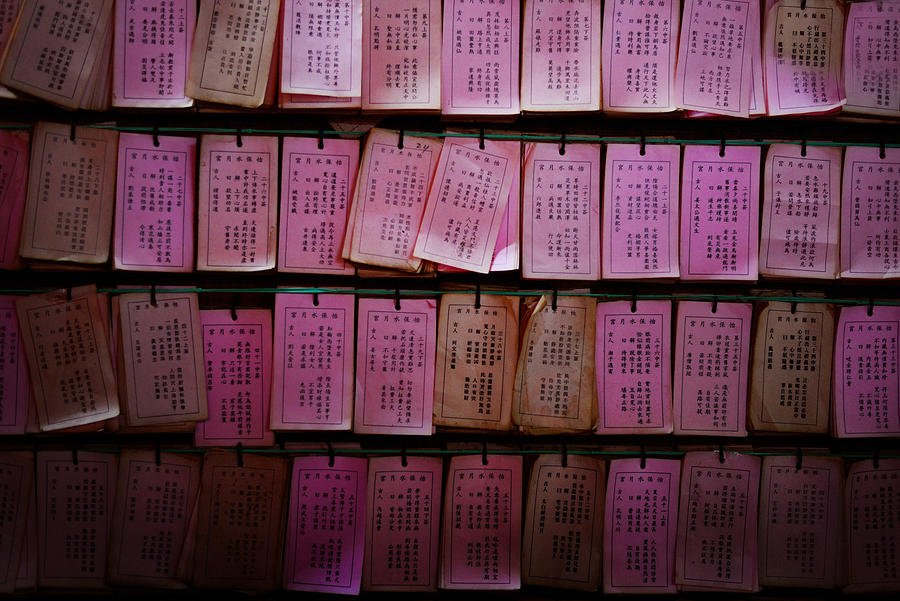 Chinese fortune tickets Photograph by Cheryl Chan
