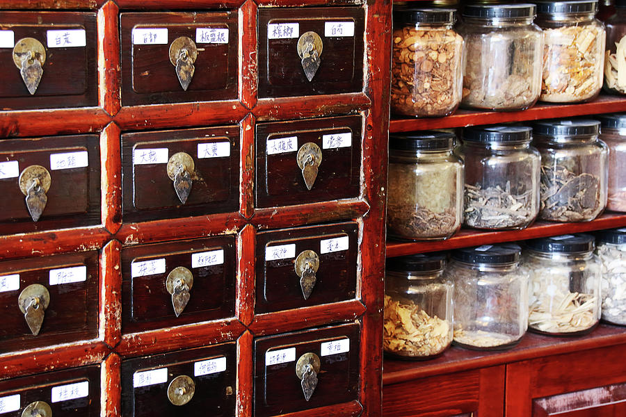 Chinese Herbs - Chinatown - Victoria British Columbia  Photograph by Peggy Collins