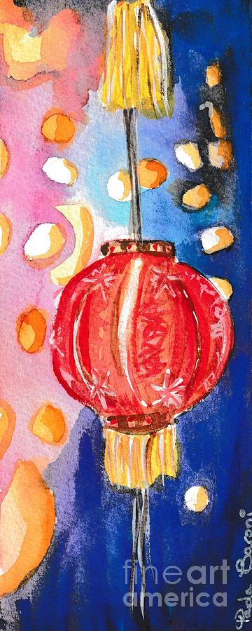 Chinese lantern Painting by Paola Baroni