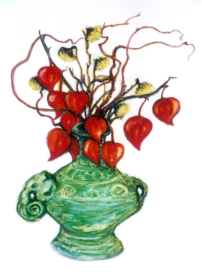 Chinese Lanterns Painting by Rae Chichilnitsky