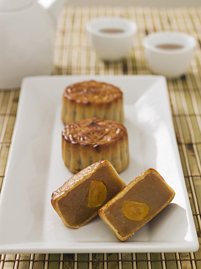 Chinese moon cakes Photograph by Jupiterimages