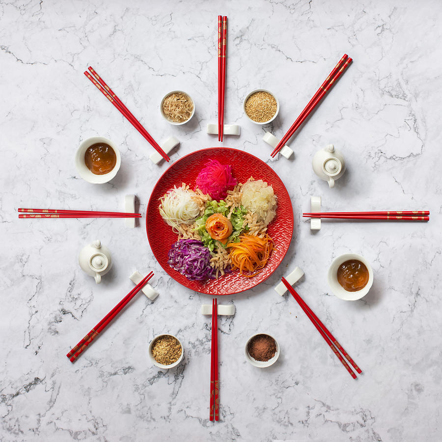 Chinese new year food “Yusheng”. Photograph by Twomeows