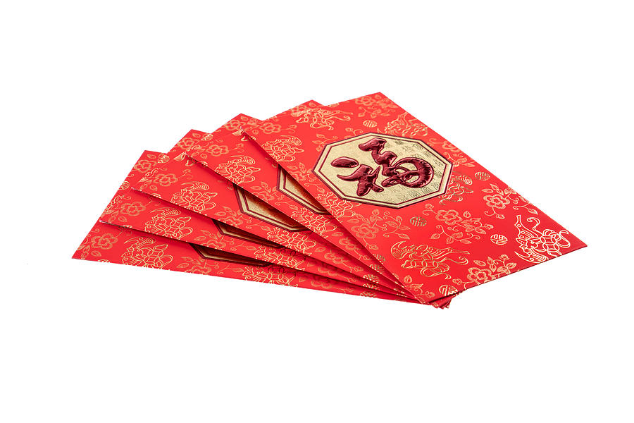 Chinese New Year red envelope (hongbao) Photograph by Senez