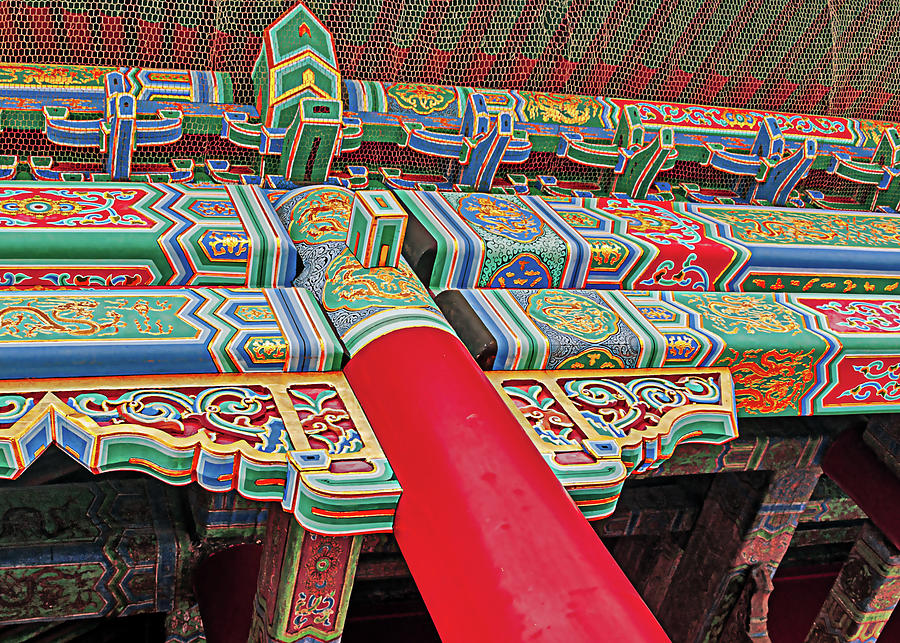 Chinese Painted Roof Photograph by Fred Herrin - Fine Art America