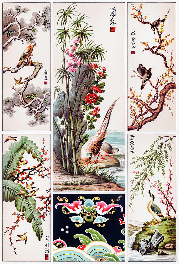 Nature Painting - Chinese pattern  by Albert Racine