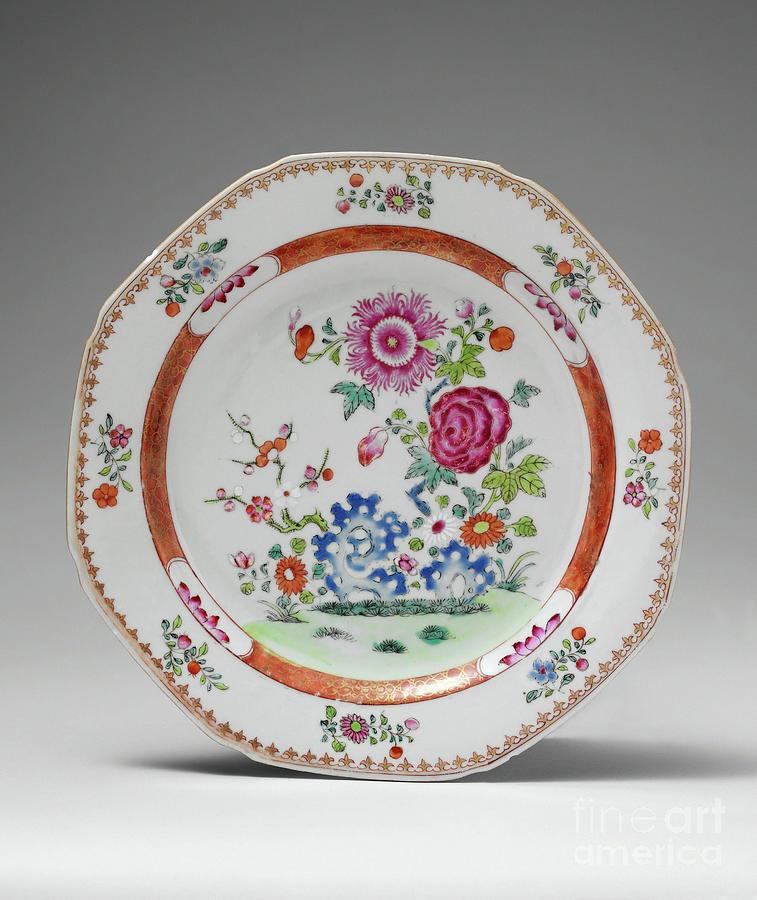 Chinese Porcelain Plate, c1765 Photograph by Granger