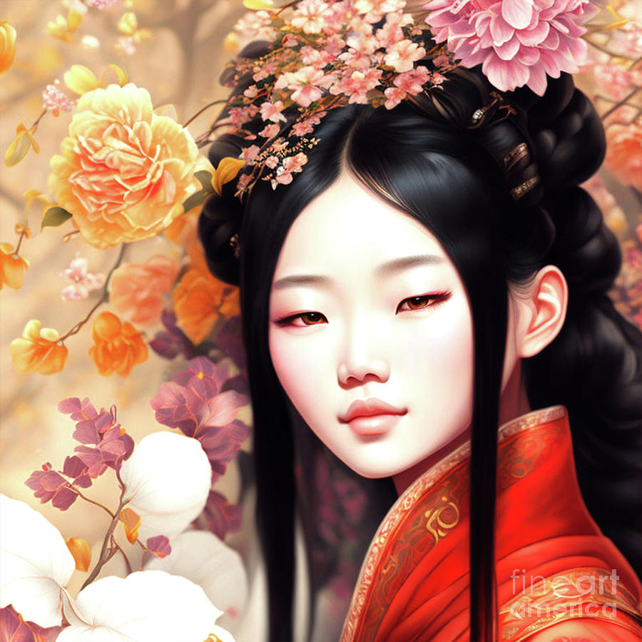 Chinese Princess 009 Digital Art by Mercedes Garcia - Fine Art America