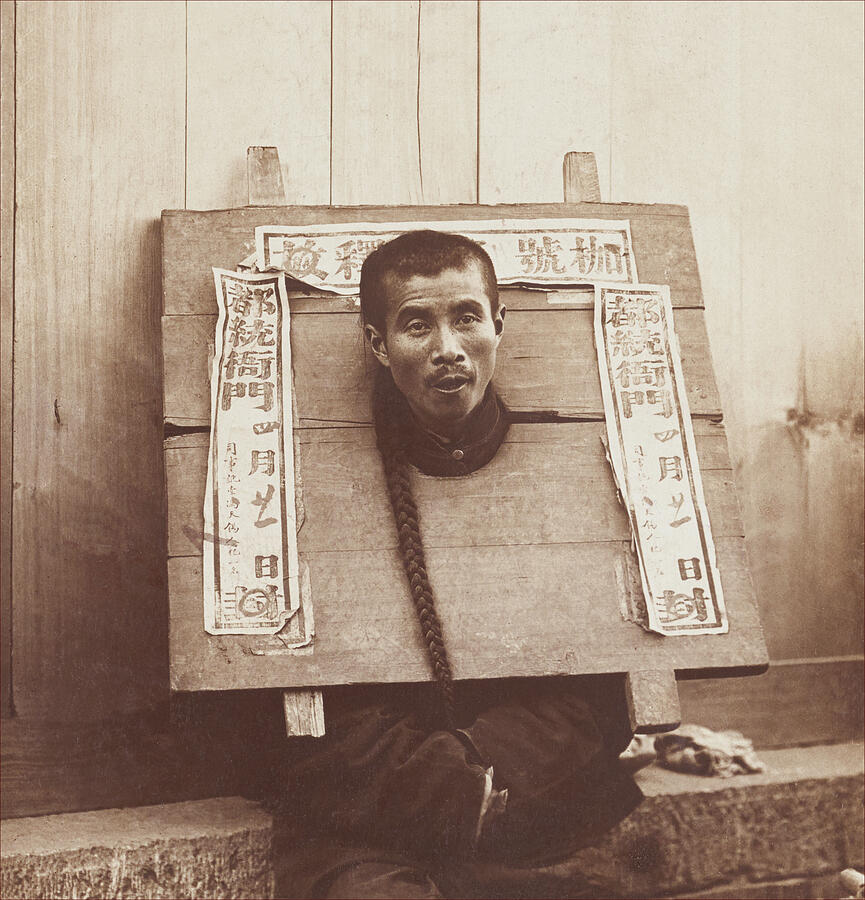 Chinese Prisoner In Cangue 1902 Photograph By Universal Art Photo Co