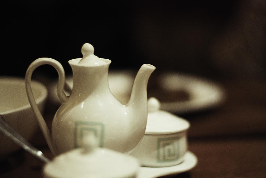Chinese tea pot along with pots for sauces Photograph by Amit Sharma / Recaptured