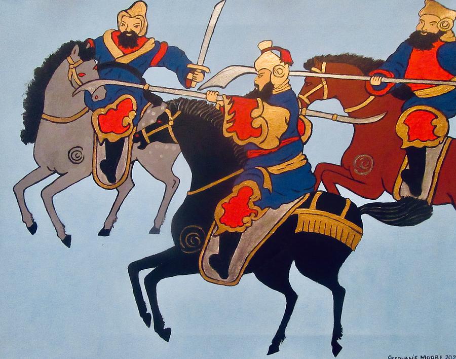 Chinese Warriors Painting by Stephanie Moore