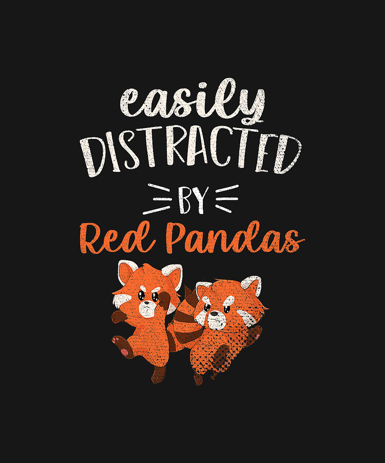 Chinese Wild Forest Animal Easily Distracted By Red Pandas  Drawing by DHBubble