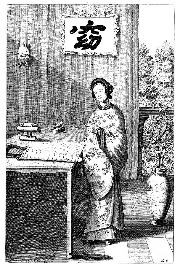 Chinese Woman, 1667 Drawing by Kircher