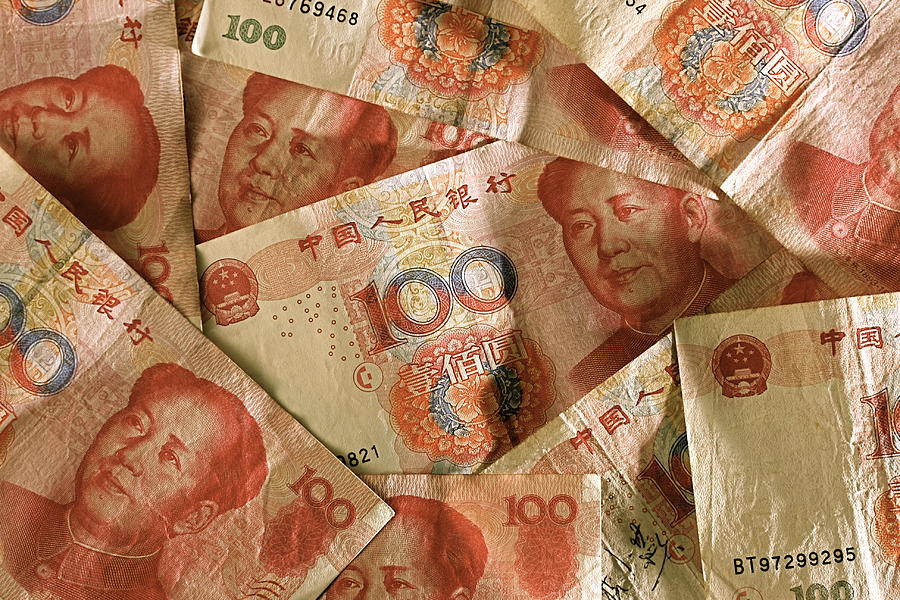 Chinese yuan. Photograph by Photography by Simon Bond