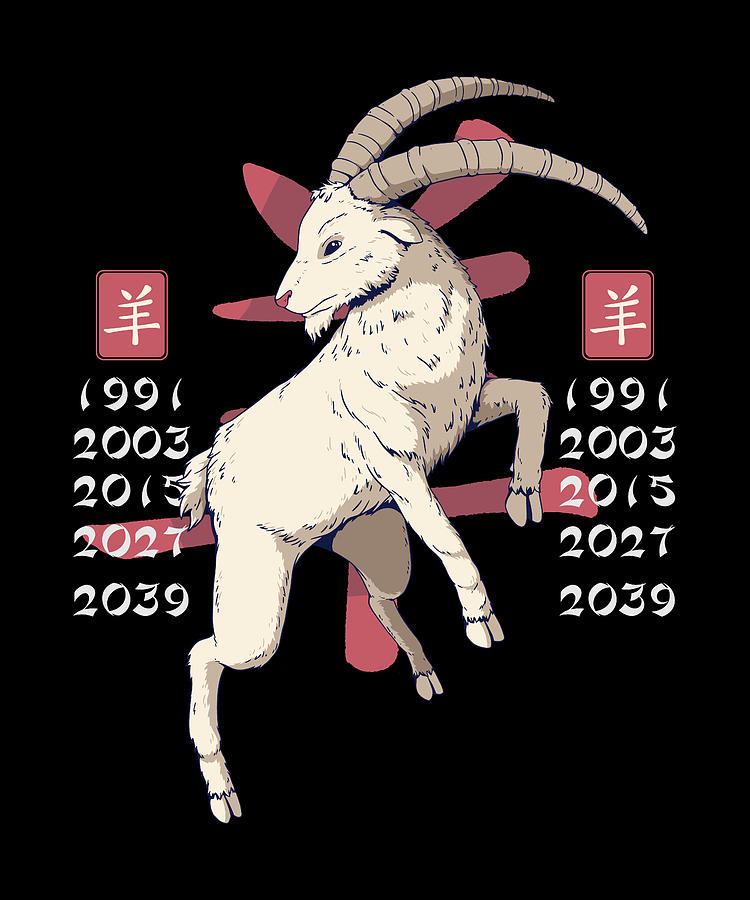 chinese-zodiac-goat-with-years-vintage-chinese-digital-art-by-norman-w