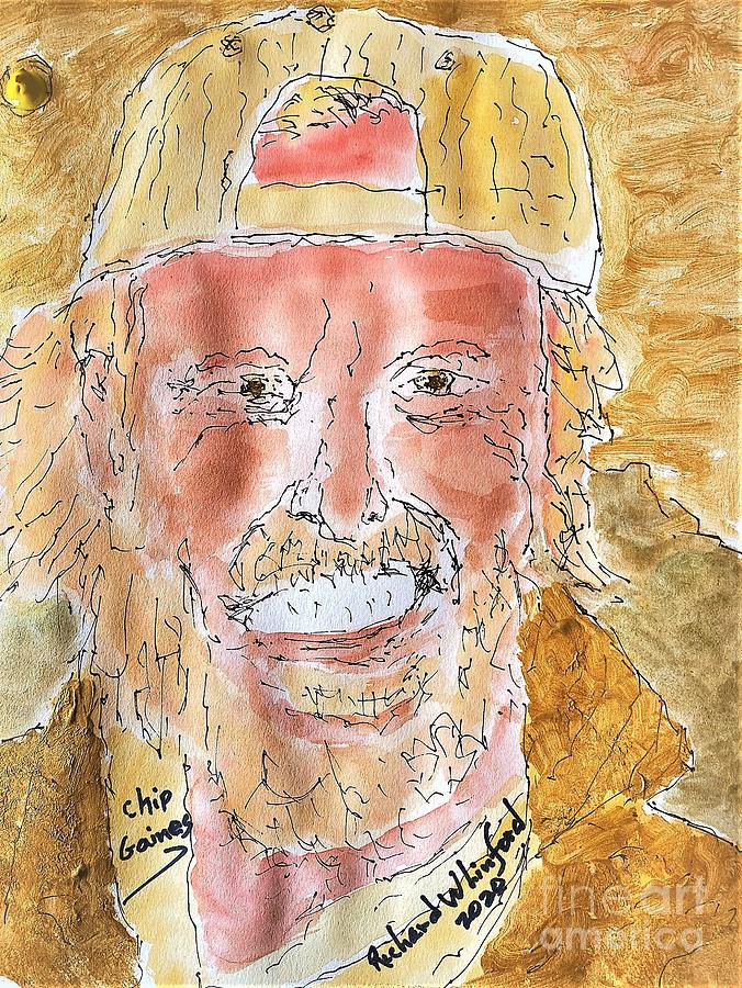 Chip Gaines gold Painting by Richard W Linford