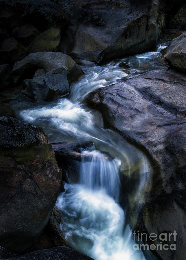 Chippewa Creek waterfall Pyrography by Joseph Miko