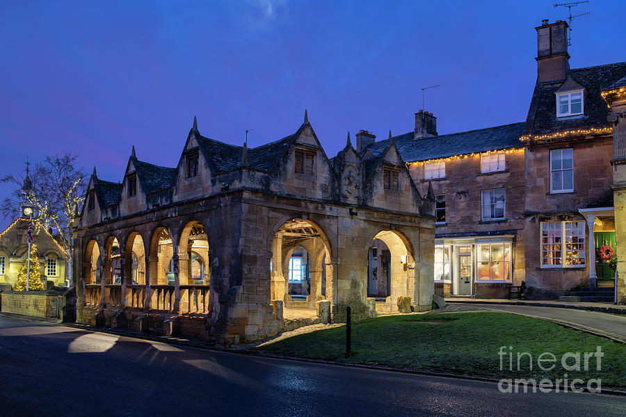 Chipping Campden Market Hall at Christmas Photograph by Tim Gainey
