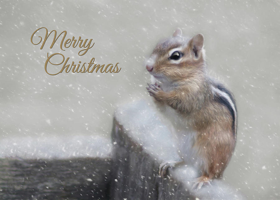 Chippy Christmas Card Mixed Media by Lori Deiter