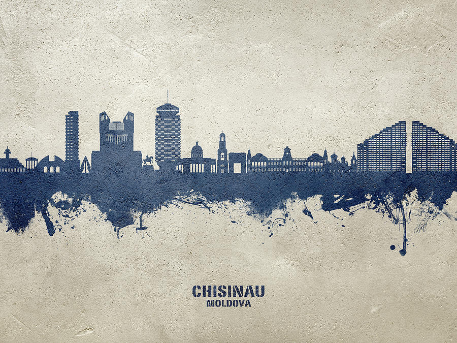 Chisinau Moldova Skyline #77 Digital Art by Michael Tompsett
