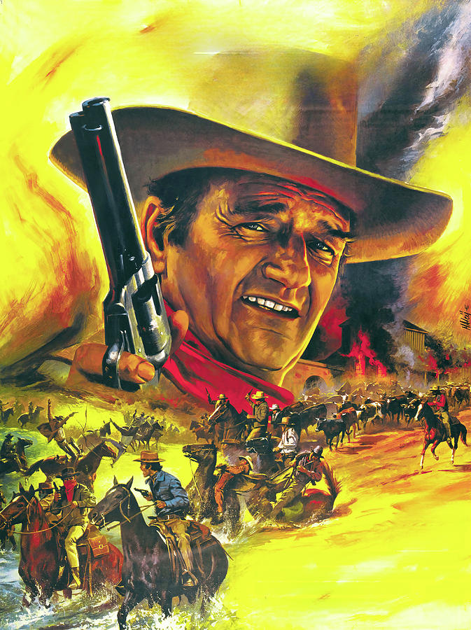 ''Chisum'', 1970, movie poster painting by Jean Mascii Painting by ...