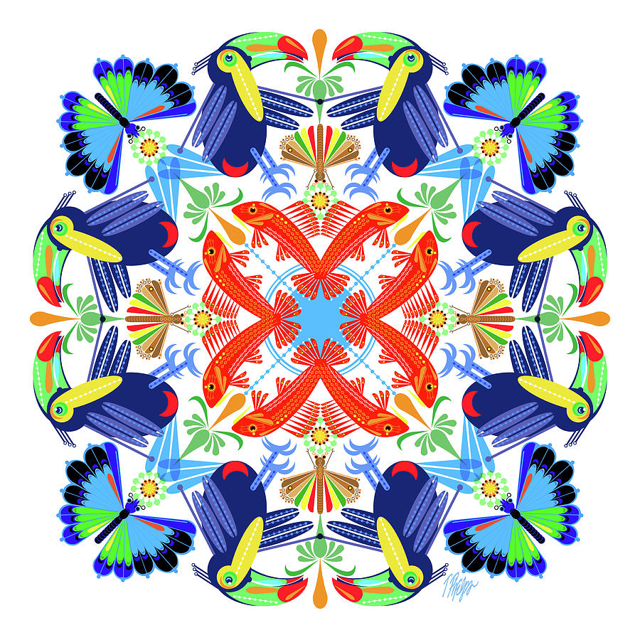 Chiva Biodiversity Mandala Digital Art by Tim Phelps