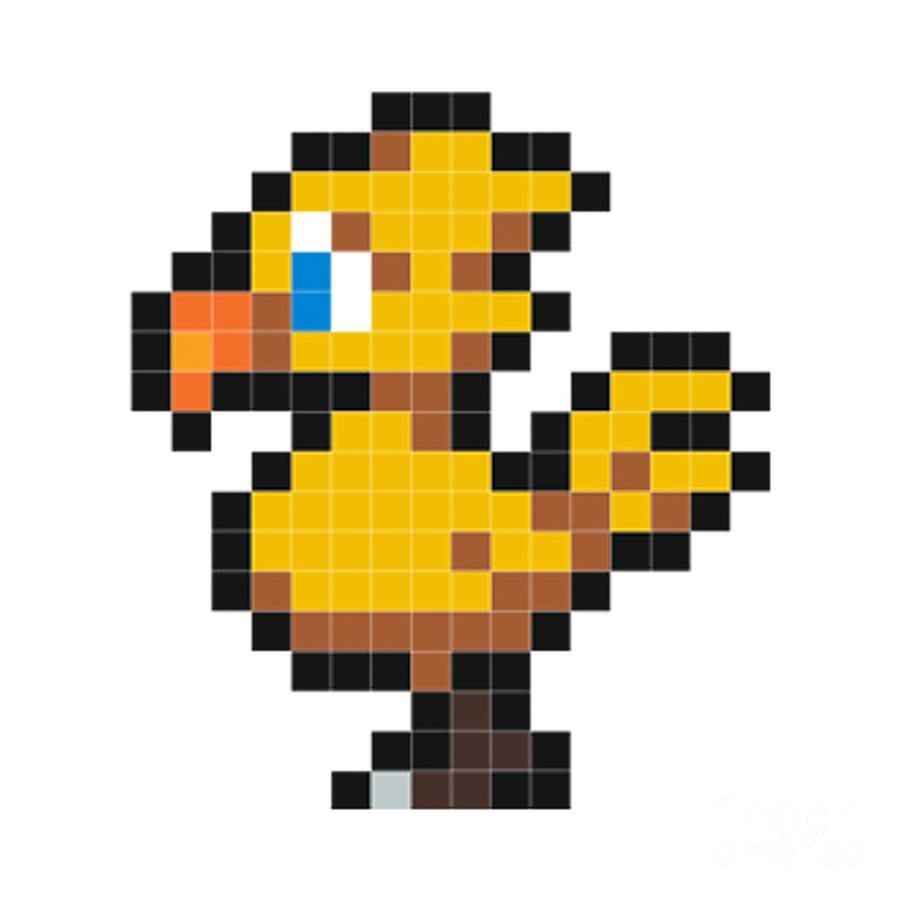 Pixel Art Hecho A Mano Como Dibujar Un Chocobo Cosas Lindas Para ...