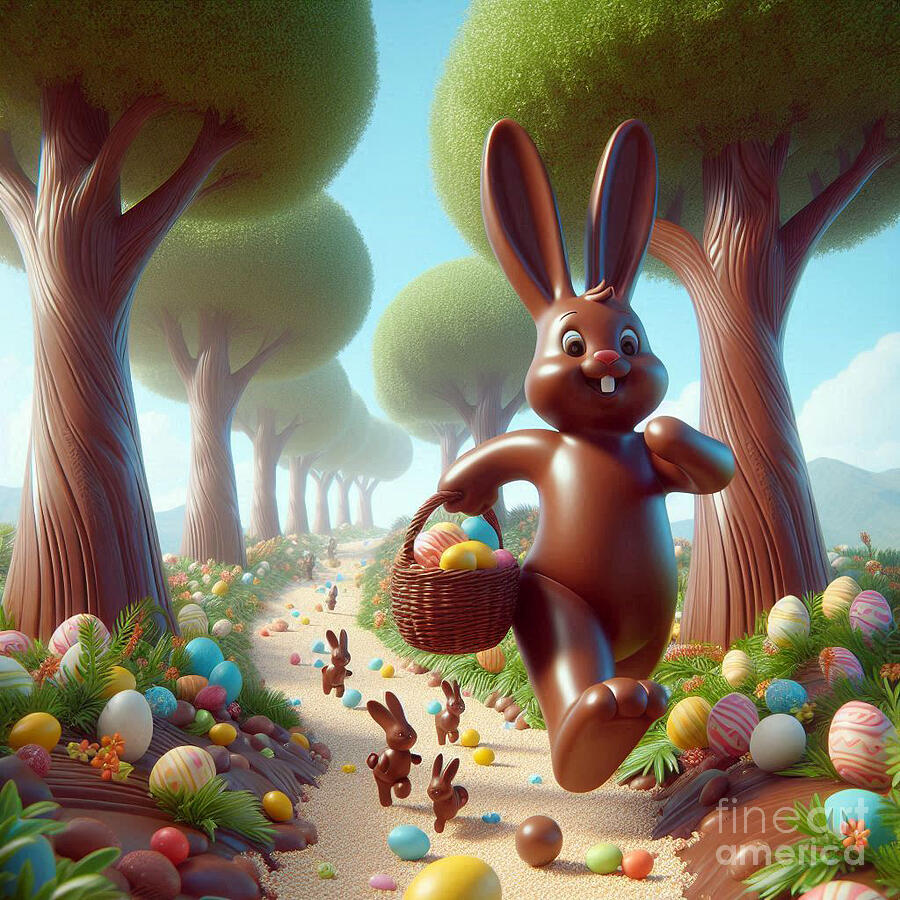 Chocolate Bunny #1 Digital Art by Steve Mitchell Chocolate Bunny #1 Digital Art by Steve Mitchell