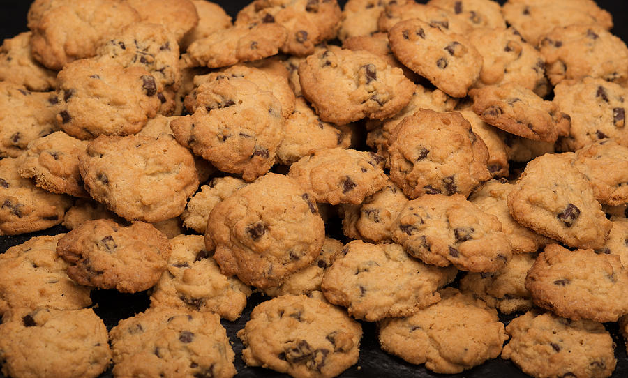 Chocolate-chip Biscuits Photograph by Jean-Marc PAYET