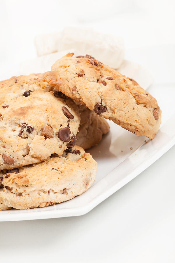 Chocolate chip cookies and candy Photograph by Fotek