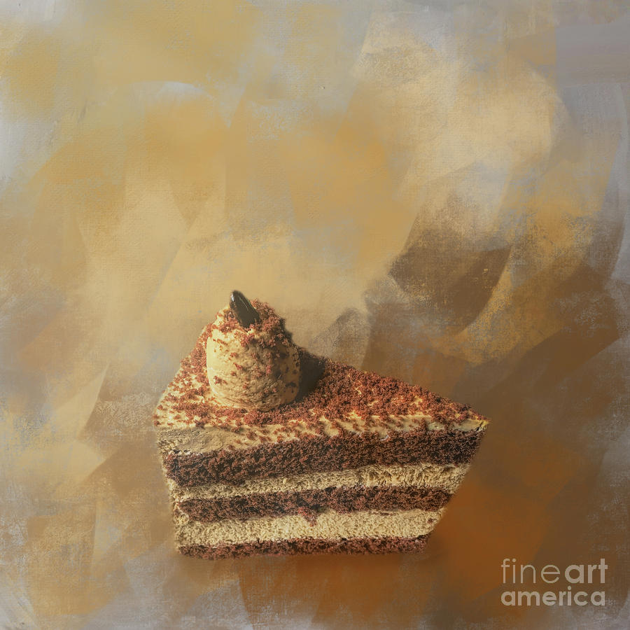 Cake Mixed Media - Chocolate Cream Cake by Elisabeth Lucas