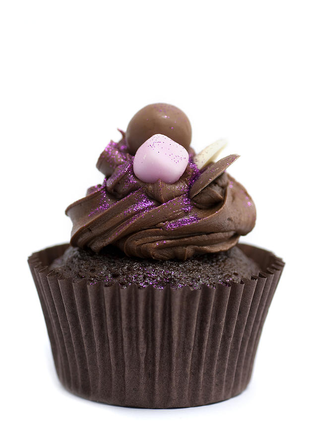 Chocolate cupcake Photograph by Bob Oliver