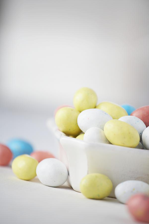 Chocolate Easter Eggs in Bowl Photograph by Tammy Hanratty