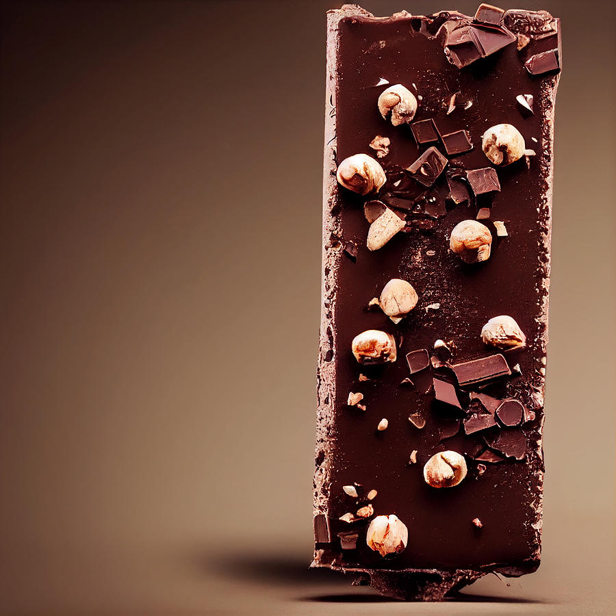 Chocolate Hazelnut Bar On End Digital Art by Craig Boehman