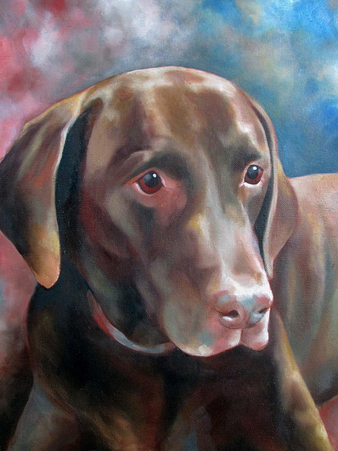 Chocolate Lab Painting By Rachel Hindle - Fine Art America