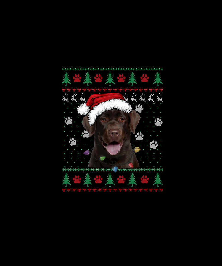 Chocolate lab christmas clearance sweater