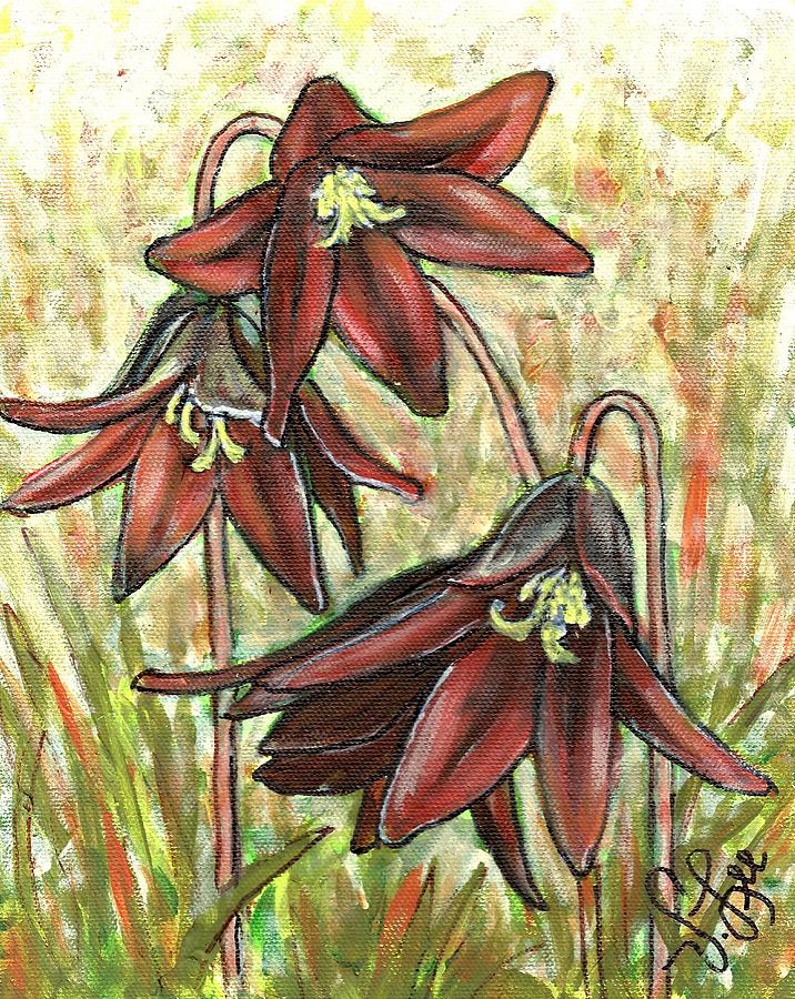 Chocolate Lilies Painting by VLee Watson