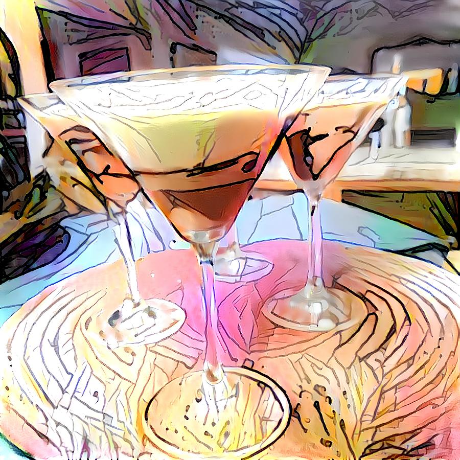 Chocolate Martini Swirl Digital Art by Mangos Art