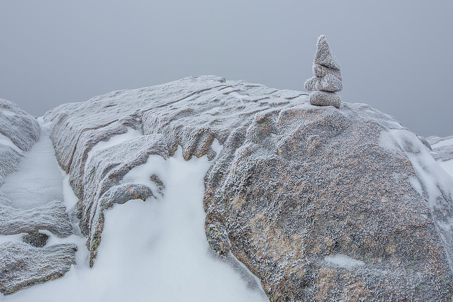 Chocorua Frosty Cairn Photograph by White Mountain Images